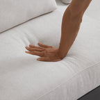 Canapé d'angle bleu minimaliste Connery