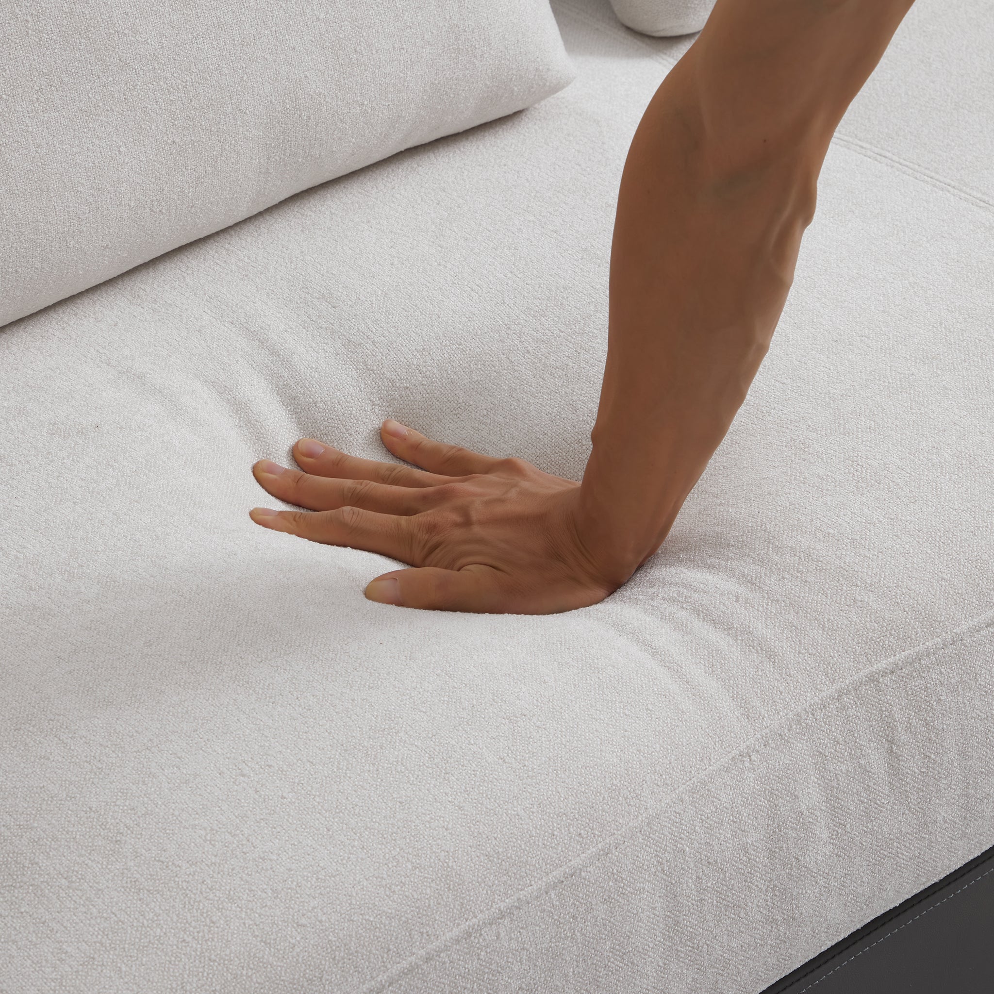 Canapé d'angle bleu minimaliste Connery