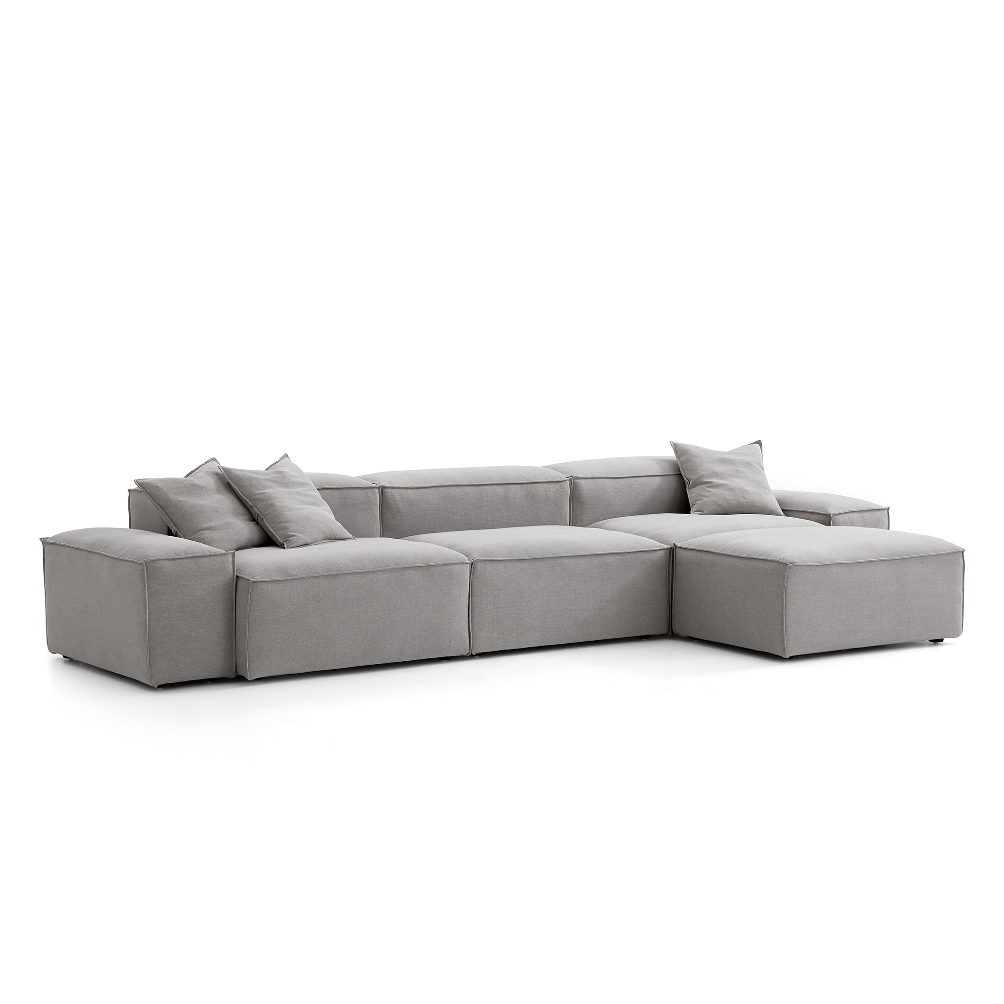 Canapé modulable Freedom beige avec pouf