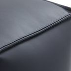 Canapé en cuir noir minimaliste géométrique