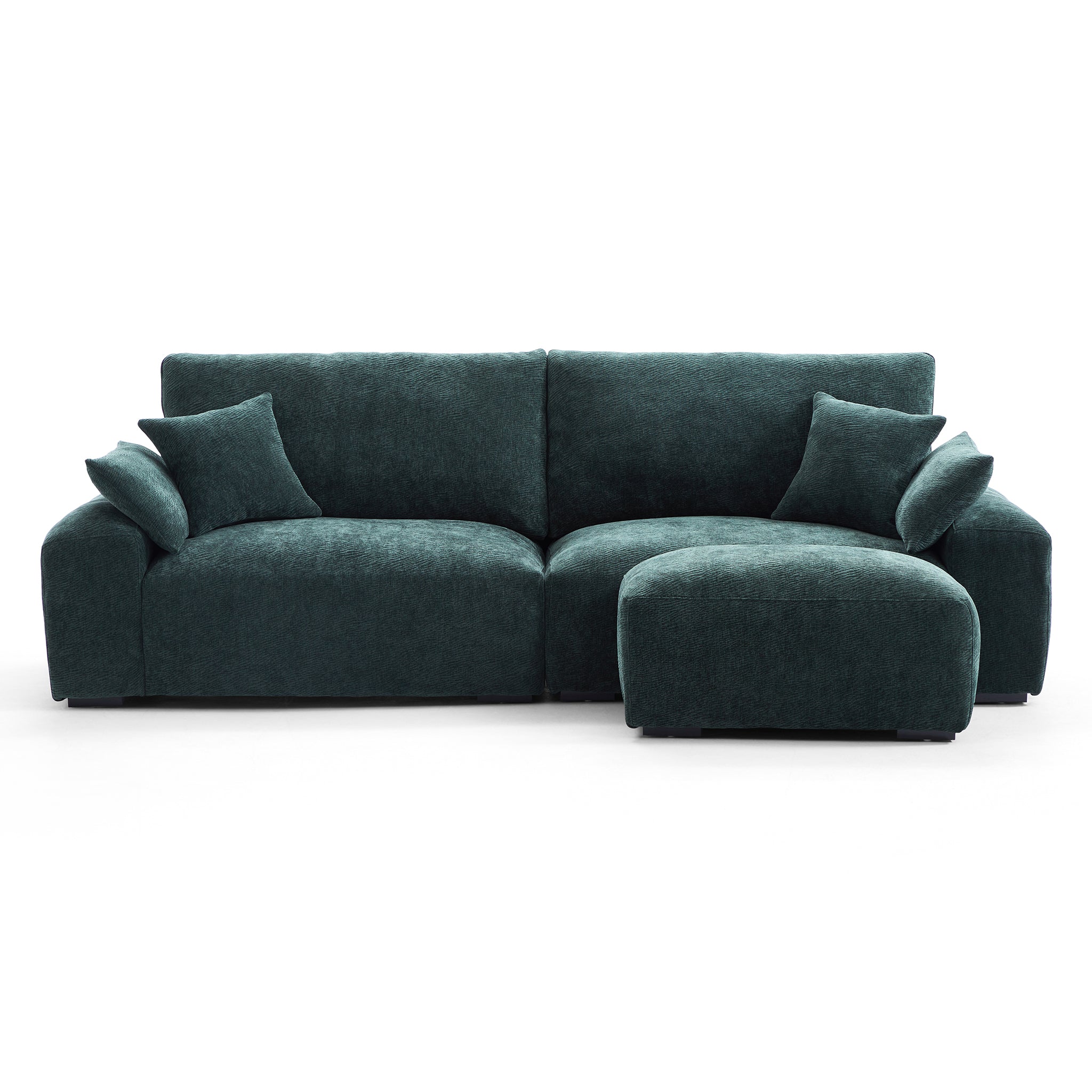 Le canapé et le pouf Empress Green