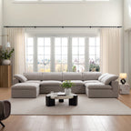 Canapé sectionnel et pouf en L Tender Wabi-Sabi gris