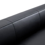 Canapé smoking en cuir véritable beige rouille