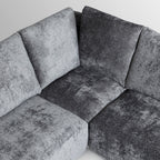 Le canapé d'angle sectionnel gris Empress