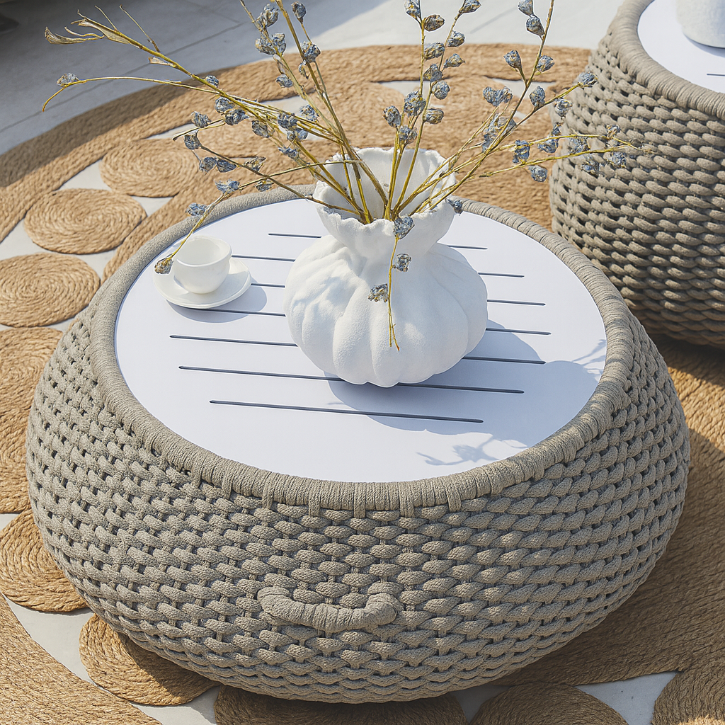 Ensemble de canapés d'extérieur en osier Laguna avec coussins