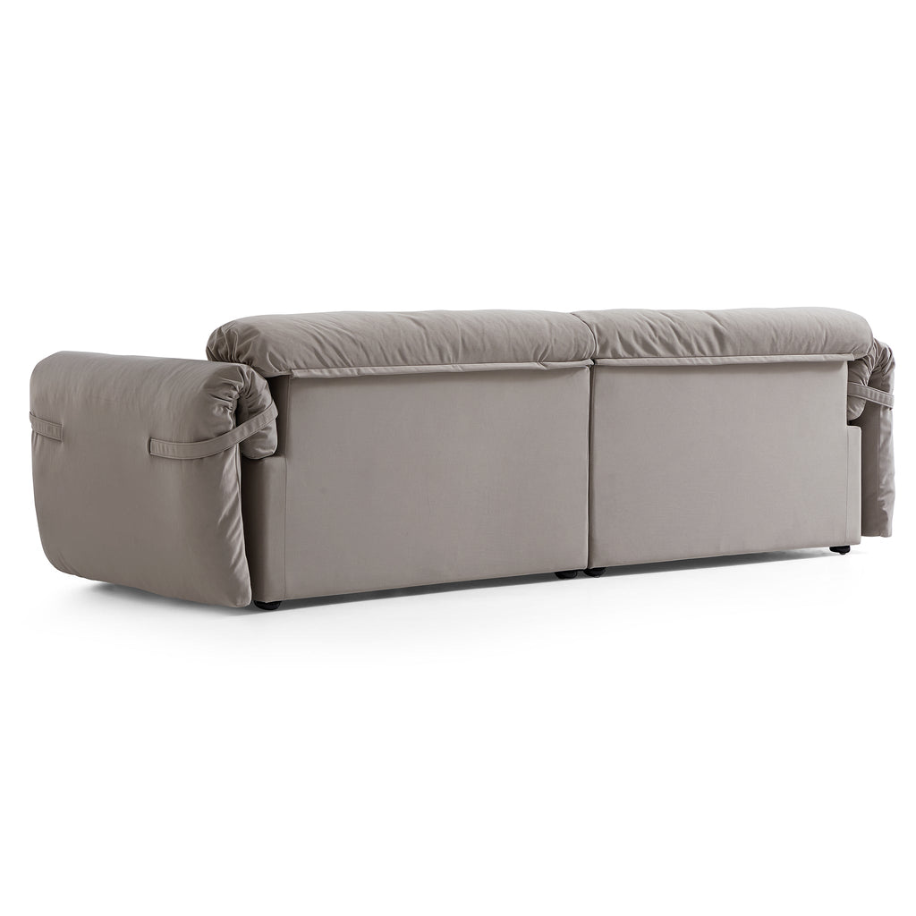 Canapé capitonné jaune beurre