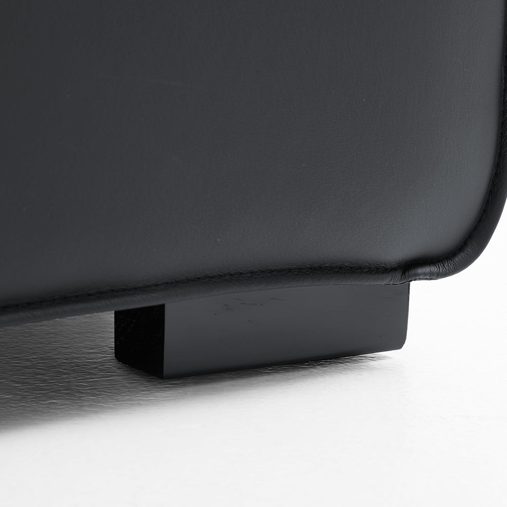 Fauteuil modulaire en cuir noir Domus