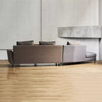 Canapé modulable courbé bicolore Peanut