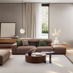 Canapé sectionnel ouvert en châtaignier