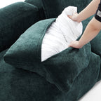 Le canapé d'angle en U vert impératrice