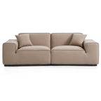 Ensemble de canapés modulaires en cuir beige Domus