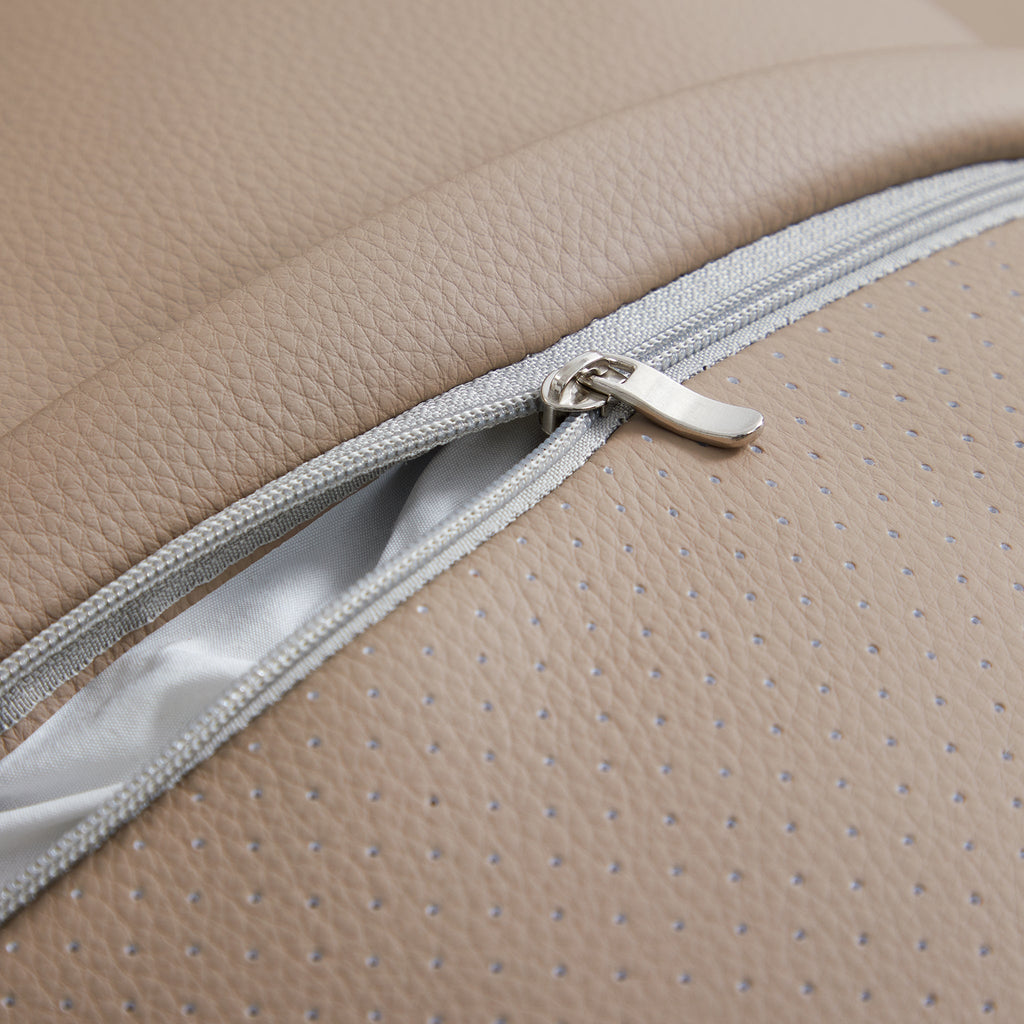 Canapé d'angle modulaire en cuir gris foncé Domus