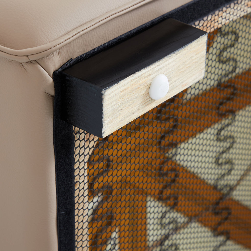 Canapé modulaire en cuir gris foncé Domus