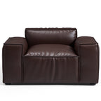 Fauteuil de luxe minimaliste en cuir noir