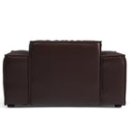 Fauteuil de luxe minimaliste en cuir noir