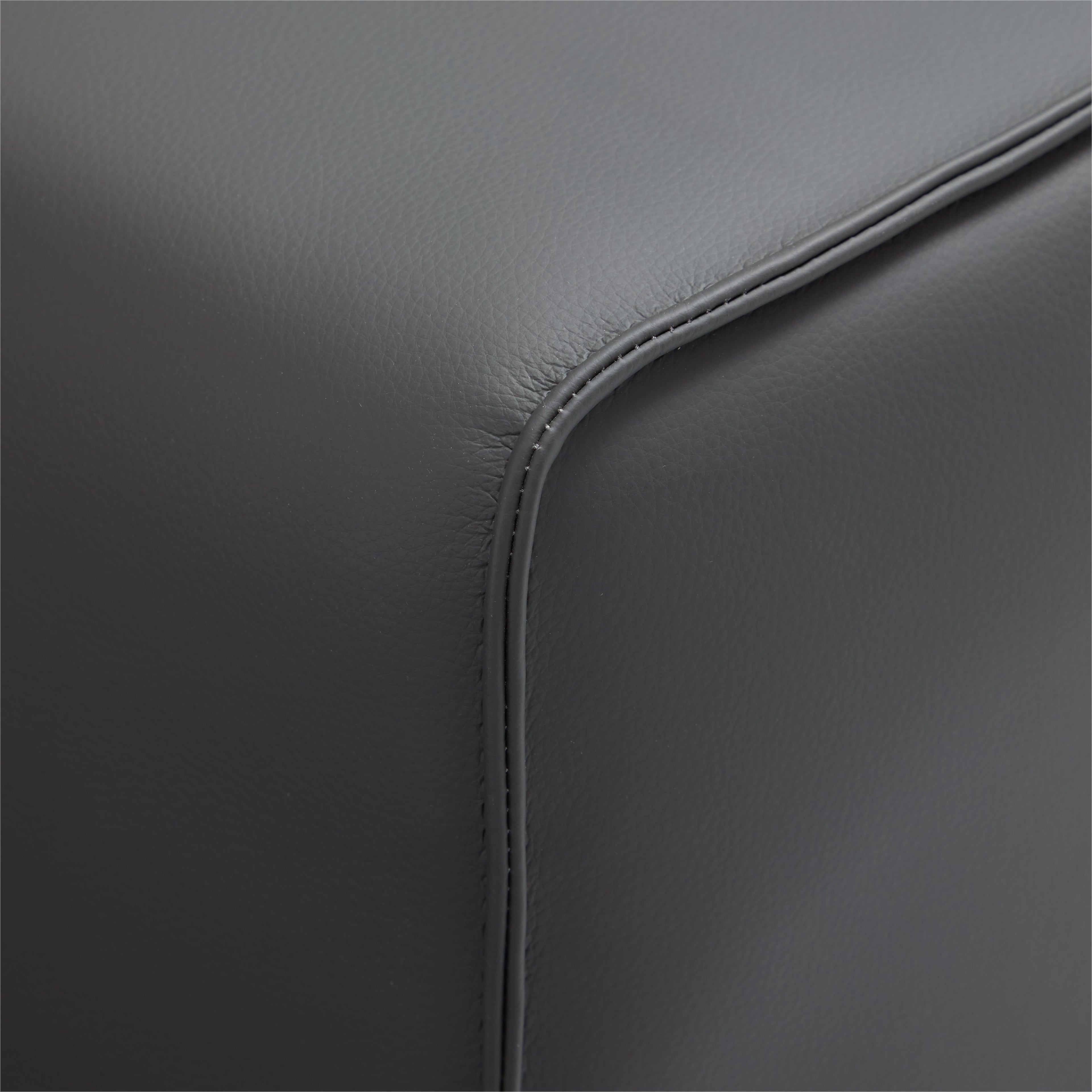 Canapé et pouf modulaires en cuir kaki Domus