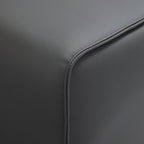 Ensemble de canapés modulaires en cuir gris foncé Domus