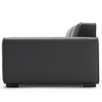 Canapé modulaire en cuir gris foncé Domus