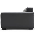 Canapé modulaire en cuir noir Domus