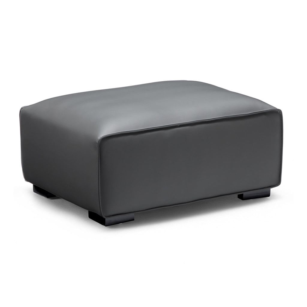 Ensemble de canapés modulaires en cuir noir Domus