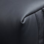 Canapé en cuir véritable noir Noir Luxe