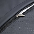 Canapé en cuir véritable noir Noir Luxe