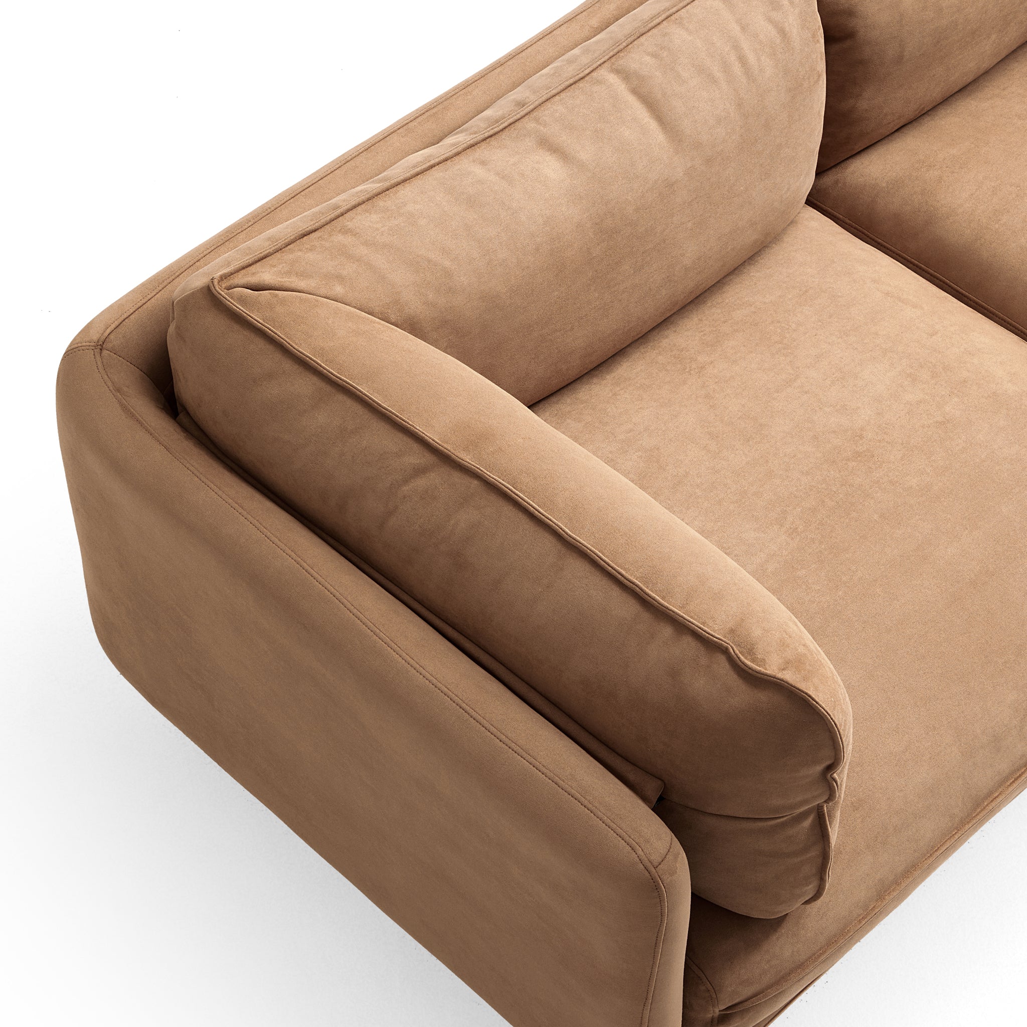 Canapé en tissu camel vanille