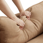 Canapé en tissu camel vanille