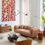 Canapé en tissu camel vanille