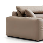 Fauteuil en cuir marron kaki