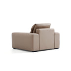 Fauteuil en cuir marron kaki