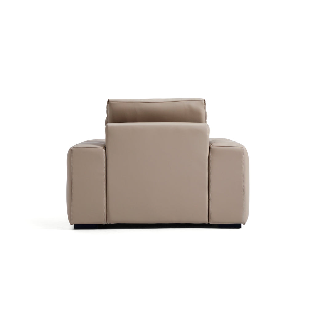 Fauteuil en cuir marron kaki