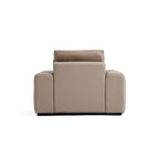 Fauteuil en cuir marron kaki
