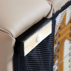 Fauteuil en cuir marron kaki