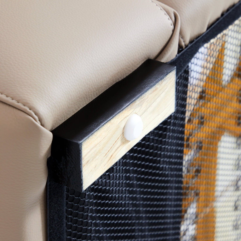 Canapé en cuir marron kaki