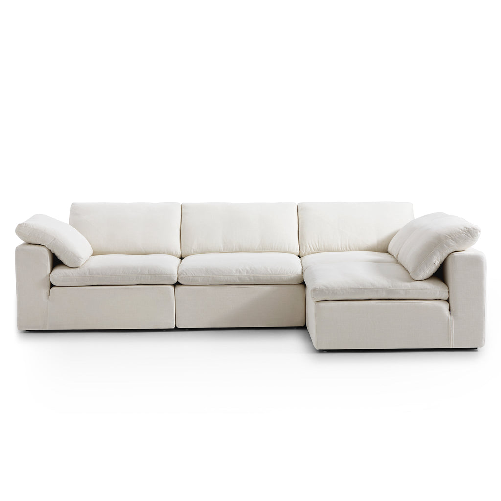 Canapé d'angle en L beige Tender Wabi-Sabi