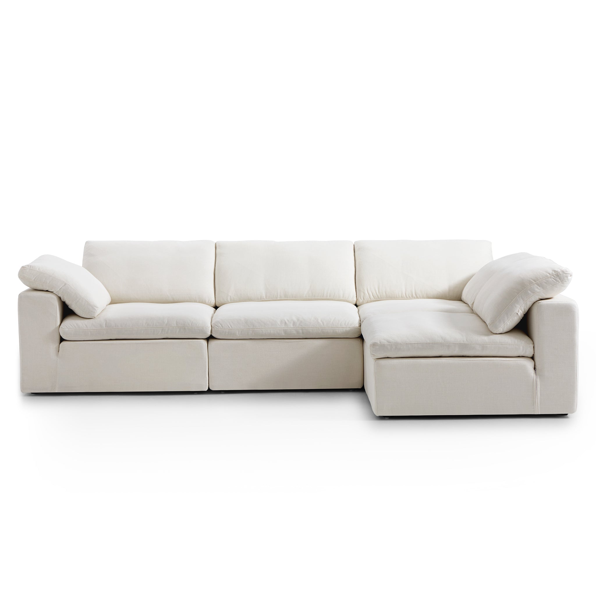 Canapé d'angle en L beige Tender Wabi-Sabi