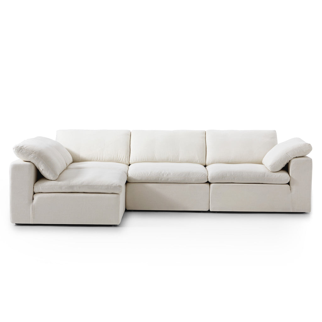 Canapé d'angle en L beige Tender Wabi-Sabi