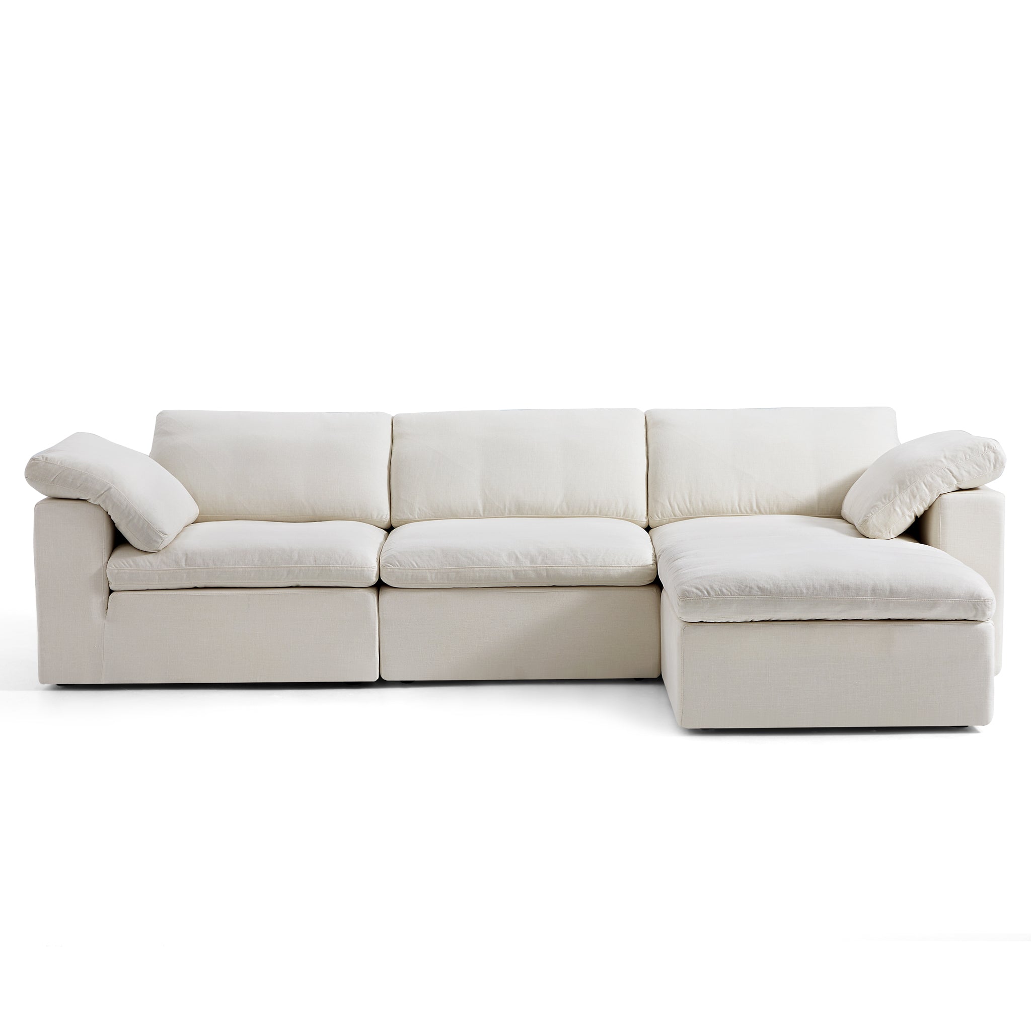 Canapé et pouf Tender Wabi-Sabi blancs