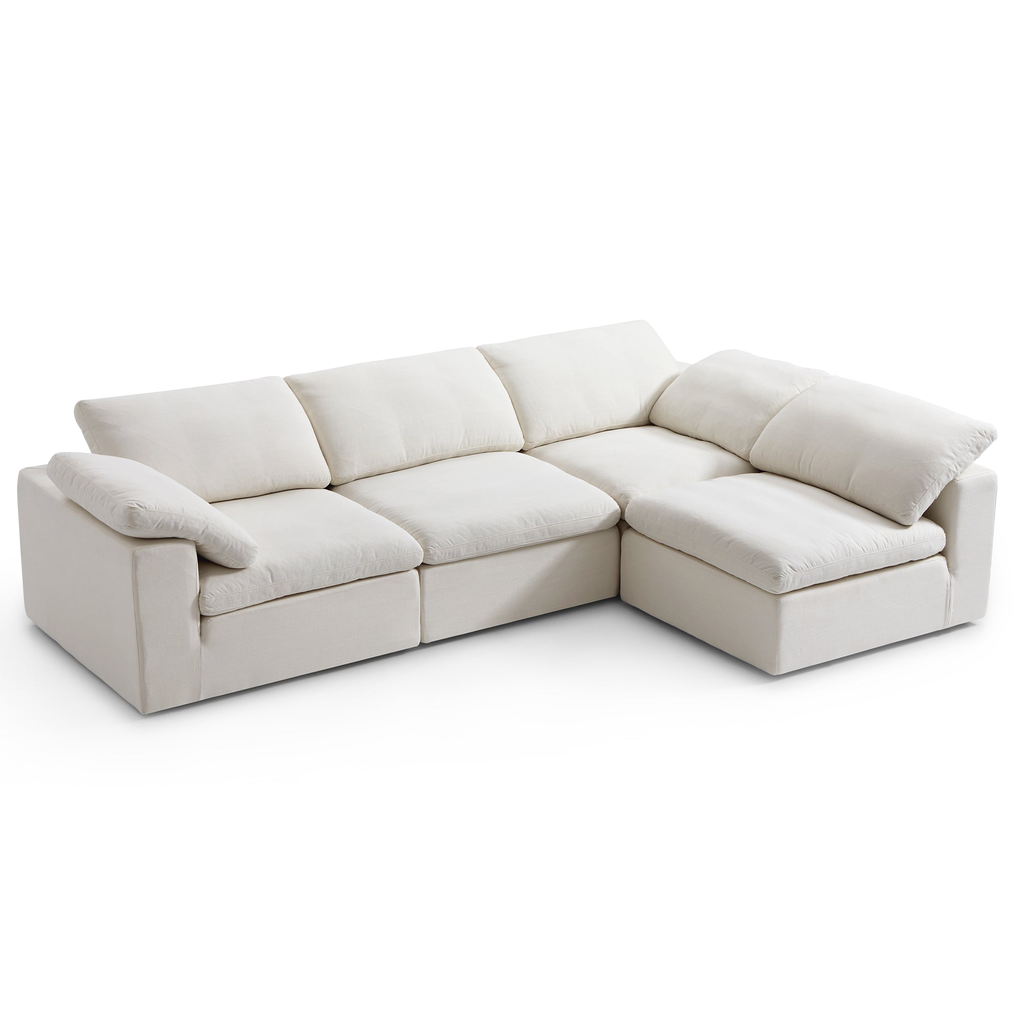 Canapé d'angle en L Tender Wabi-Sabi gris