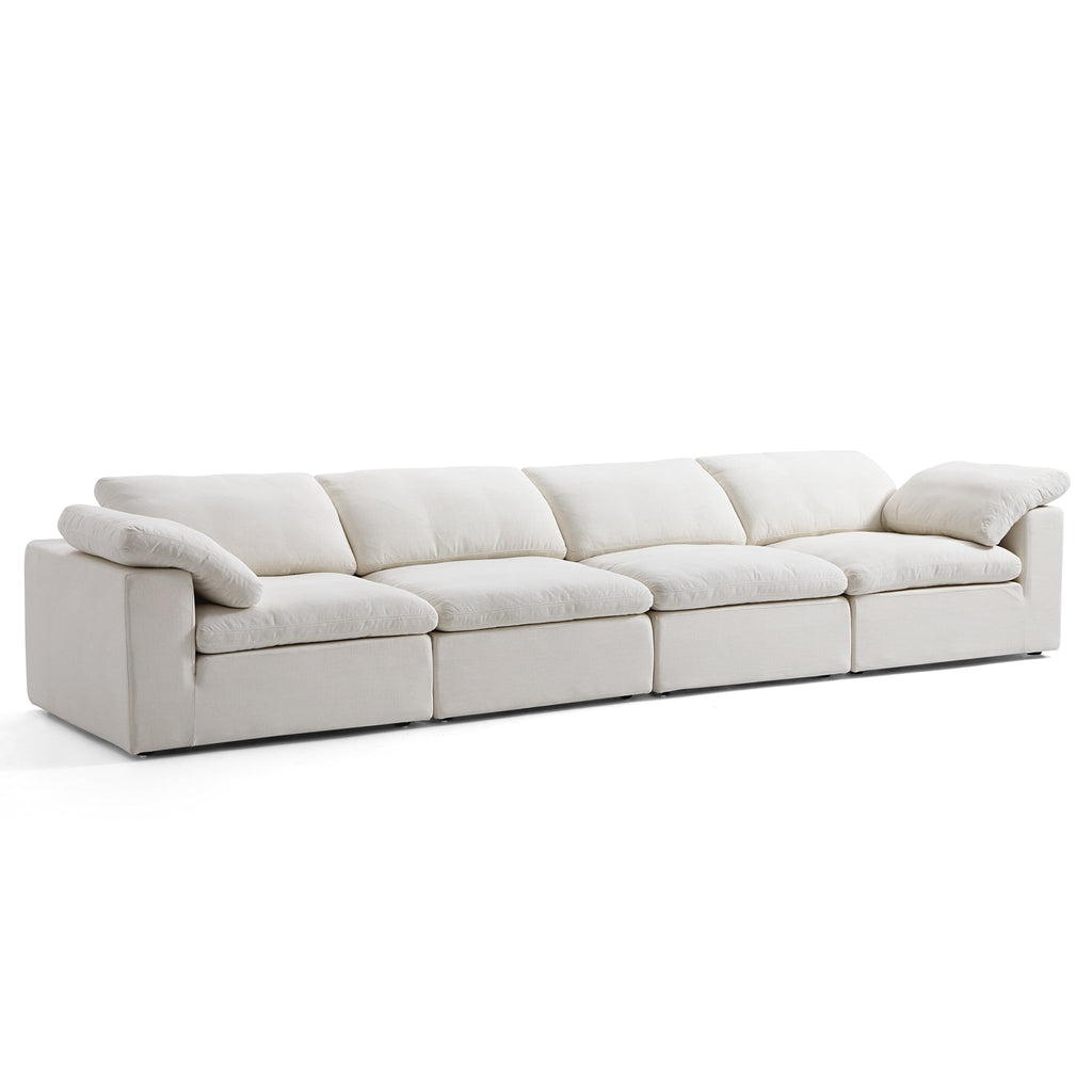 Canapé beige tendre Wabi-Sabi