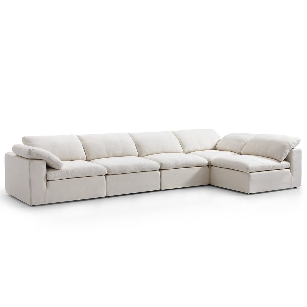 Canapé d'angle en L beige Tender Wabi-Sabi