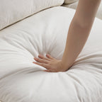 Canapé sectionnel et pouf Tender Wabi-Sabi blanc en forme de L