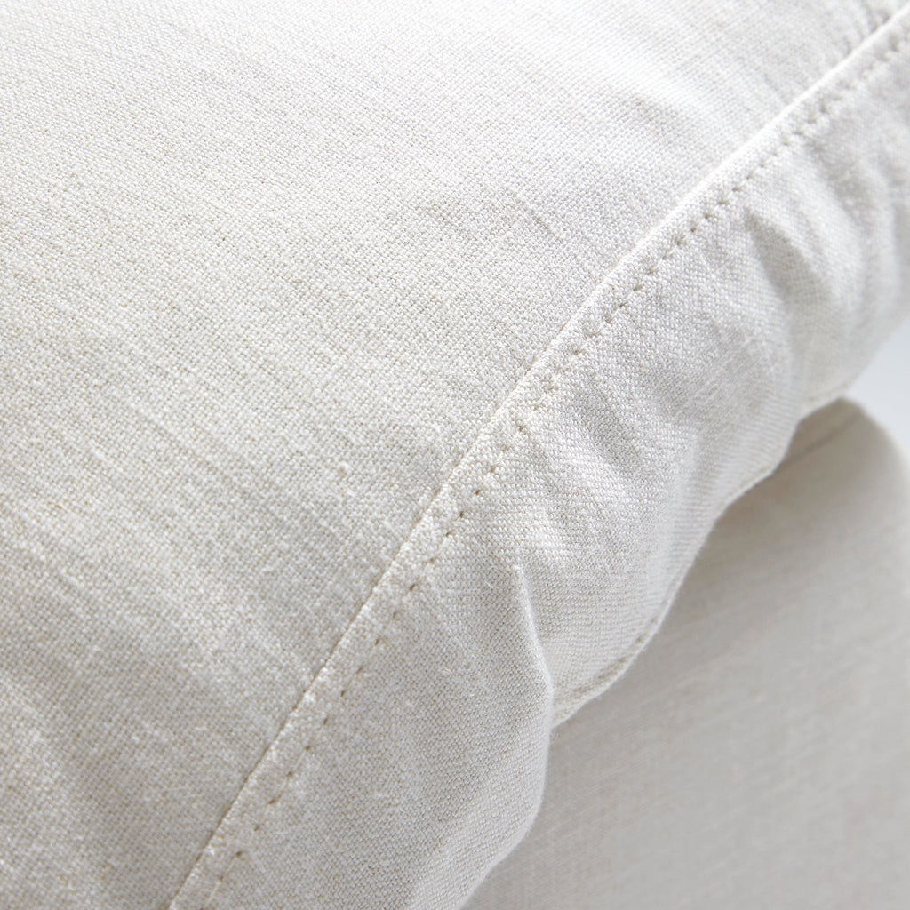 Canapé sectionnel et pouf Tender Wabi-Sabi blanc en forme de L