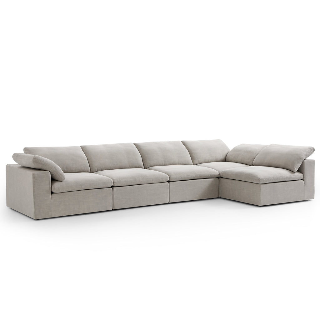 Canapé d'angle en L beige Tender Wabi-Sabi