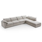 Canapé sectionnel et pouf en L Tender Wabi-Sabi gris