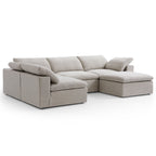 Canapé sectionnel et pouf en L Tender Wabi-Sabi gris