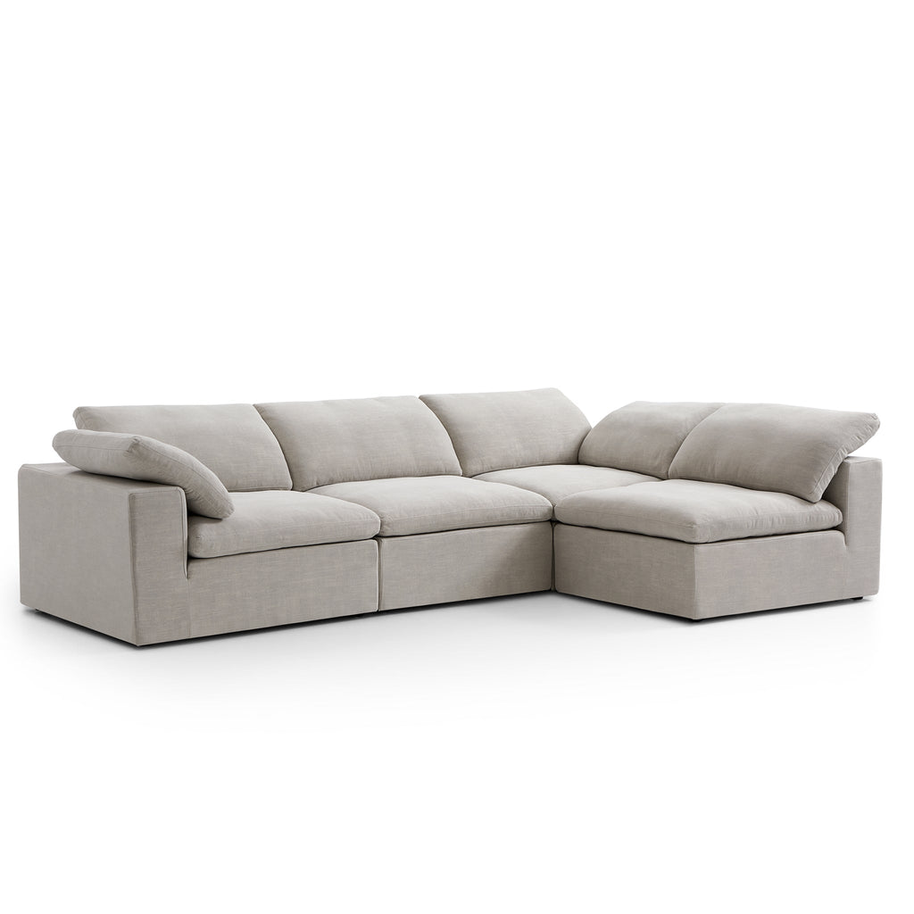 Canapé d'angle en L Tender Wabi-Sabi gris