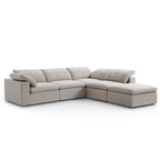 Canapé sectionnel et pouf en L Tender Wabi-Sabi gris