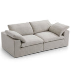 Canapé beige tendre Wabi-Sabi